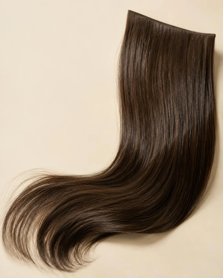 Genius weft hair extensions, AI illustration